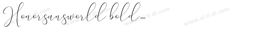 Honorsansworld bold字体转换